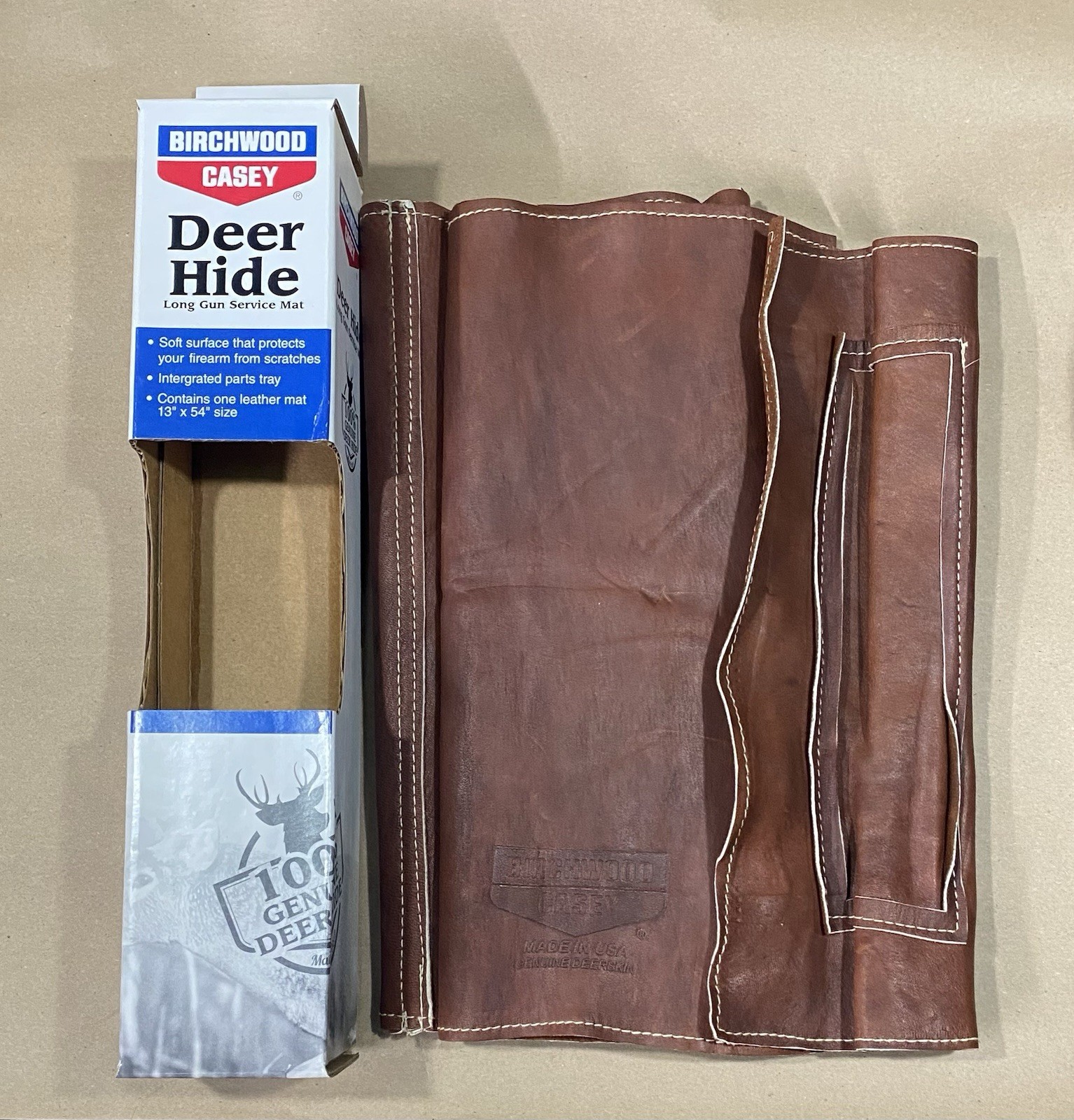 BIRCHWOOD CASEY DEER HIDE LONG GUN SERVICE MAT 13"x54"