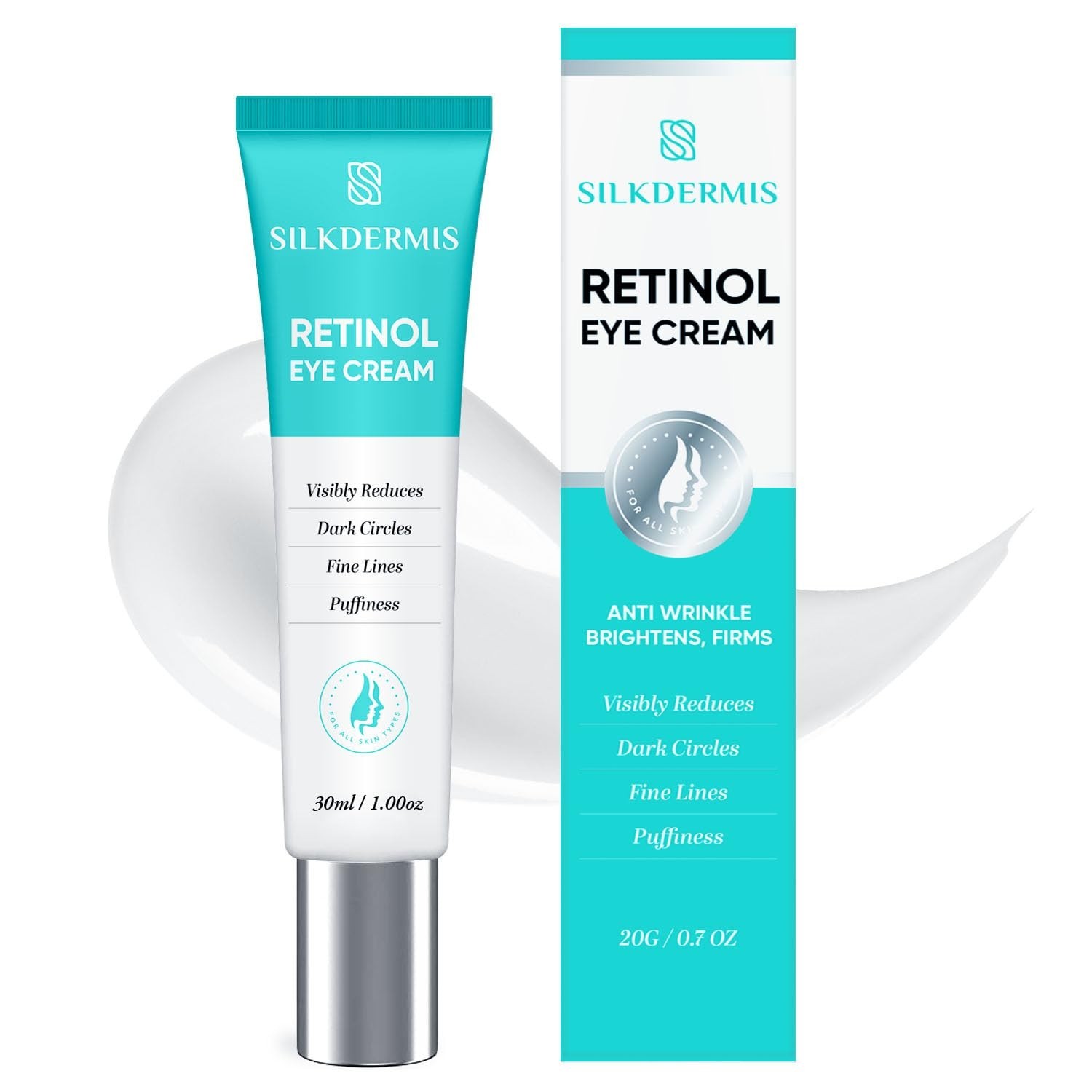 SLIKDERMIS Retinol Eye Cream Anti Wrinkle Brighten Firm Reduce Dark Circle 30ml
