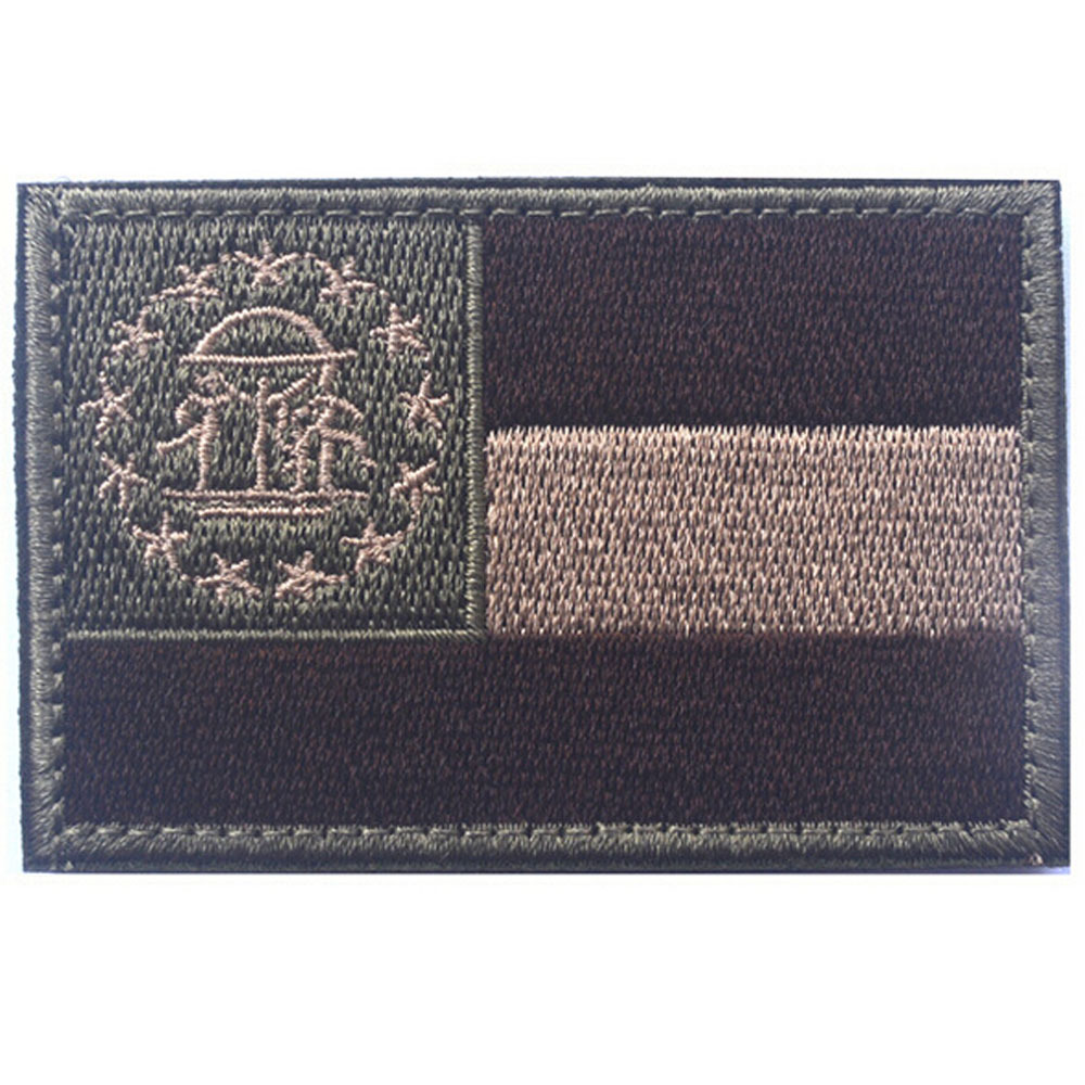 USA Georgia FLAG GA STATE FLAG GA U.S. ARMY 3D EMBROIDERED TACTICAL PATCH -03