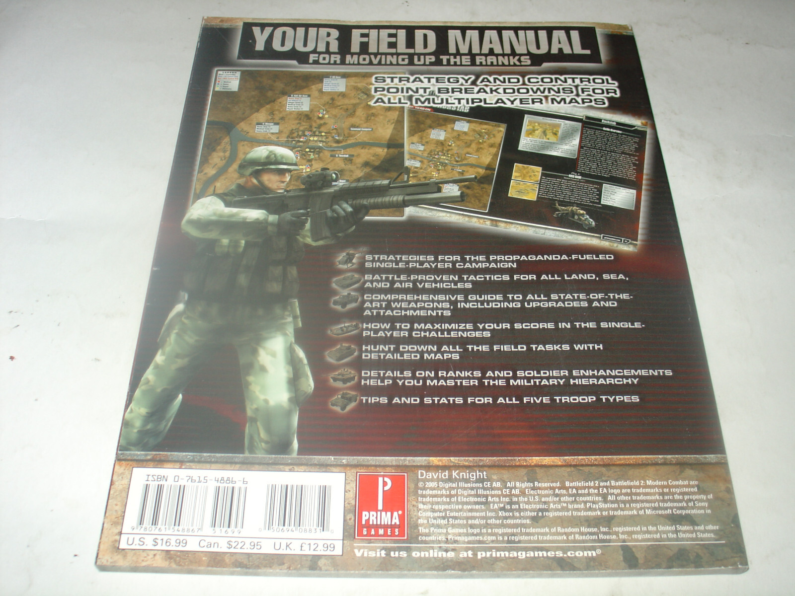 Battlefield 2: Modern Combat Prima Official Game Guide Paperback Minty