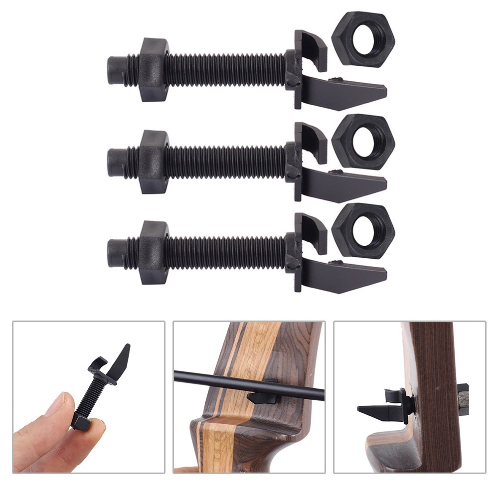 Securely Mountable Plastic Arrow Rest for Recurve and Compound Bows 3 Pieces