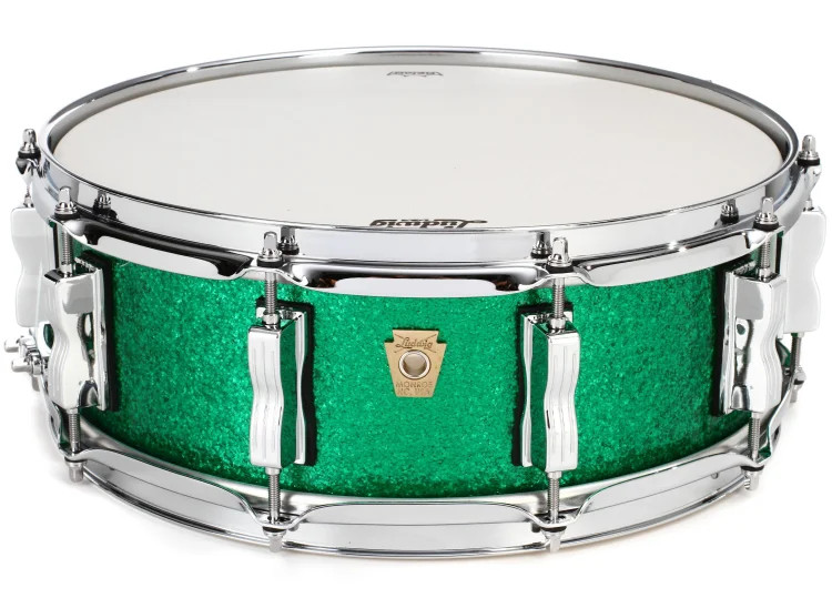 Ludwig Classic Maple Snare Drum - 5" x 14" Green Sparkle
