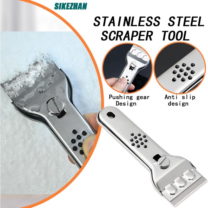 Stainless Steel Glass Window Paint Scraper Tool Cleaner with Blades