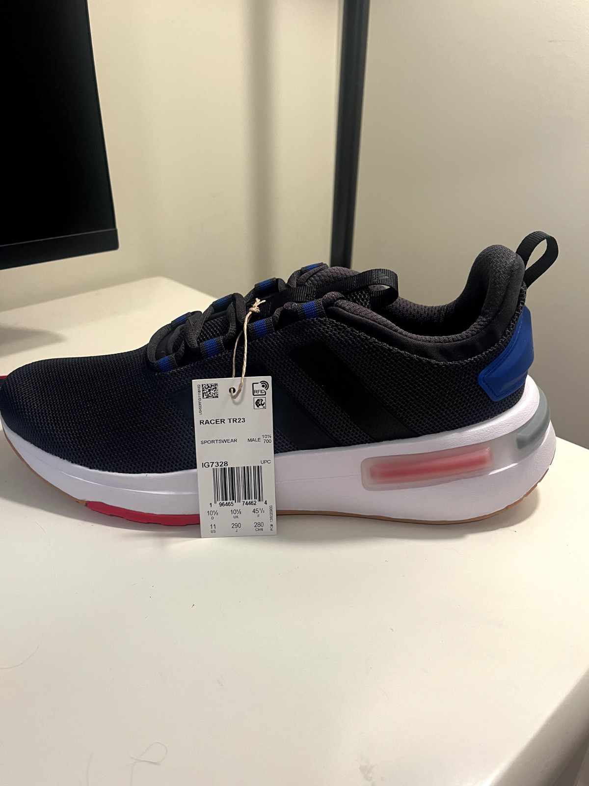 Size 11 - Adidas Racer TR23 Carbon Royal Red