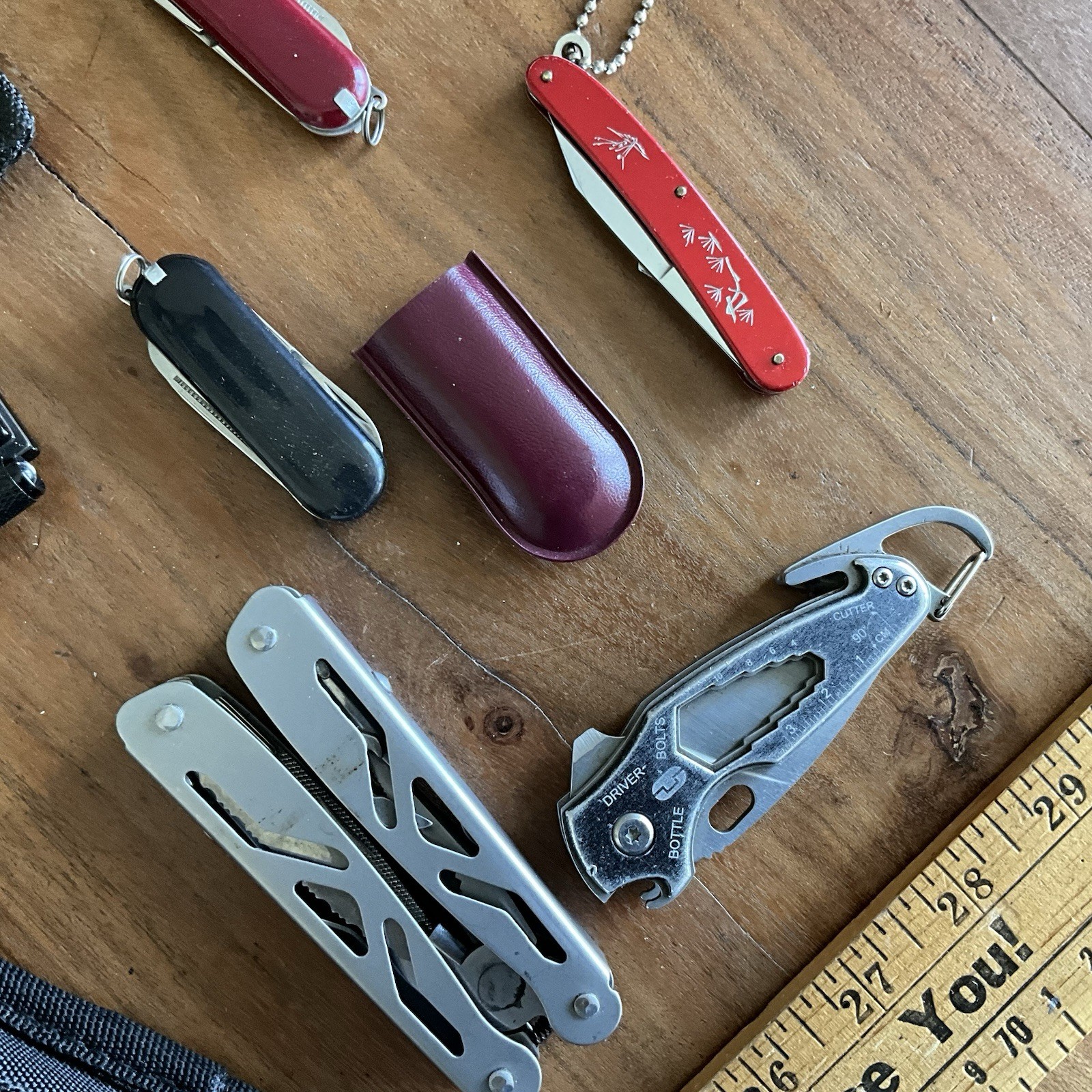 Mixed Pocket Knife Utility Multi-Tool Lot Sheaths