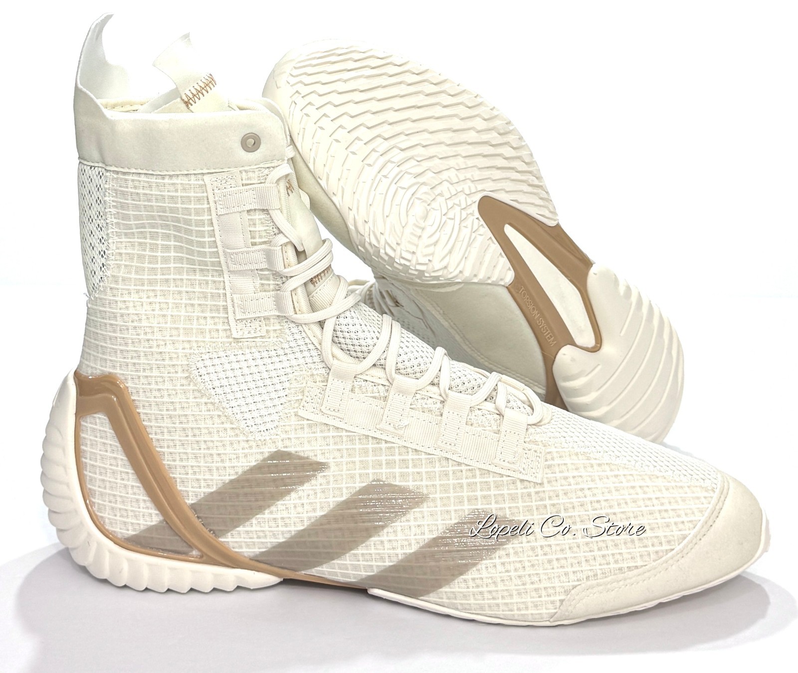Adidas Boxing Speedex 23 High Top Shoes Off White JH8822 Mens 9.5 - 10.5