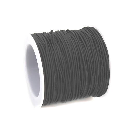 2mm Soft Beading black Round Elastic Stretchy Cord 10 Yards-black-30 FEET