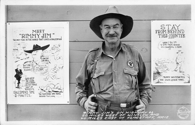 Rimmy Jim's 40 Miles East of Flagstaff, Arizona OLD PHOTO