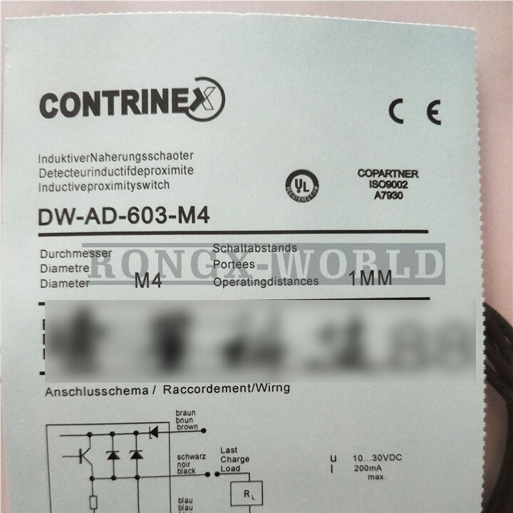 ONE for Contrinex DW-AD-603-M4 Proximity Switch New