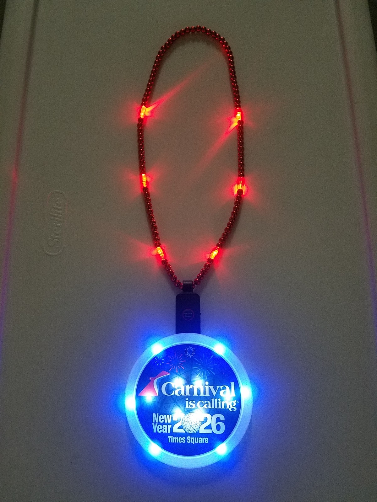 2026 Carnival Cruise New Years Eve Necklace Times Square Planet Fitness BallDrop