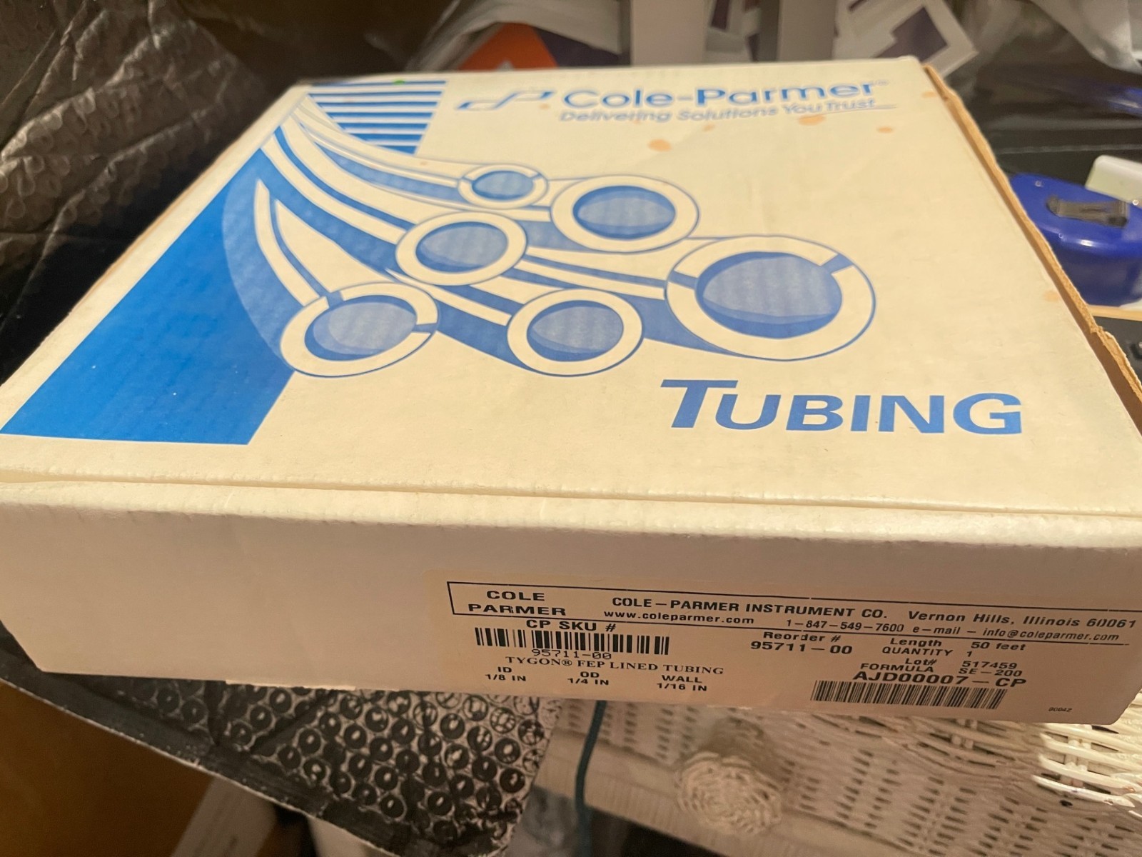 50 Feet Cole Palmer Tygon FEP Lined Tubing 95711-00 1/8"ID 1/4"OD 1/16"Wall(K5)