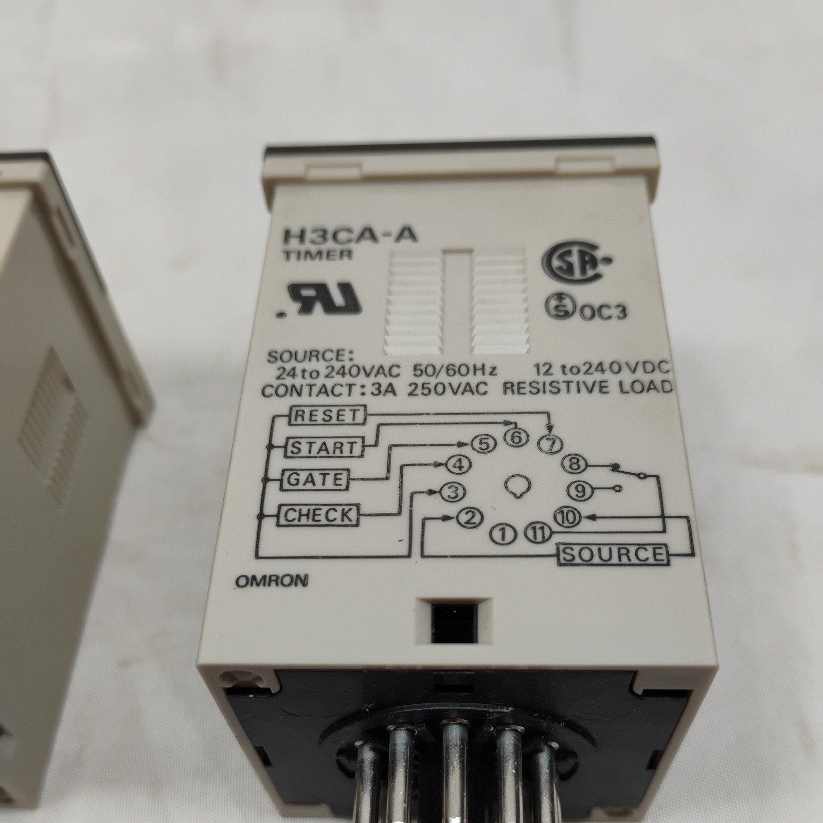 3X Omron H3CA-A Digital Timer Relay 11 pin With Relay Socket 27E892