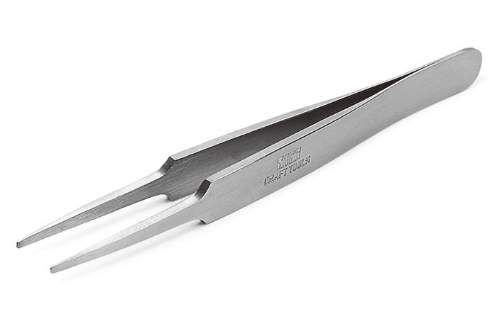Tamiya HG Straight Tweezers Round Tip