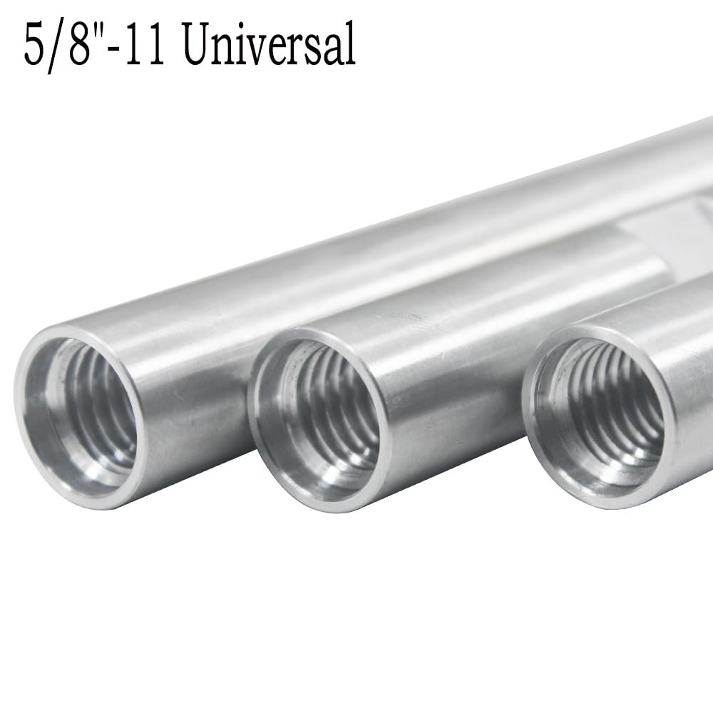 Inovsolid 3 Pcs 5/8'' -11 Thread Angle Grinder Shaft Extension Silver