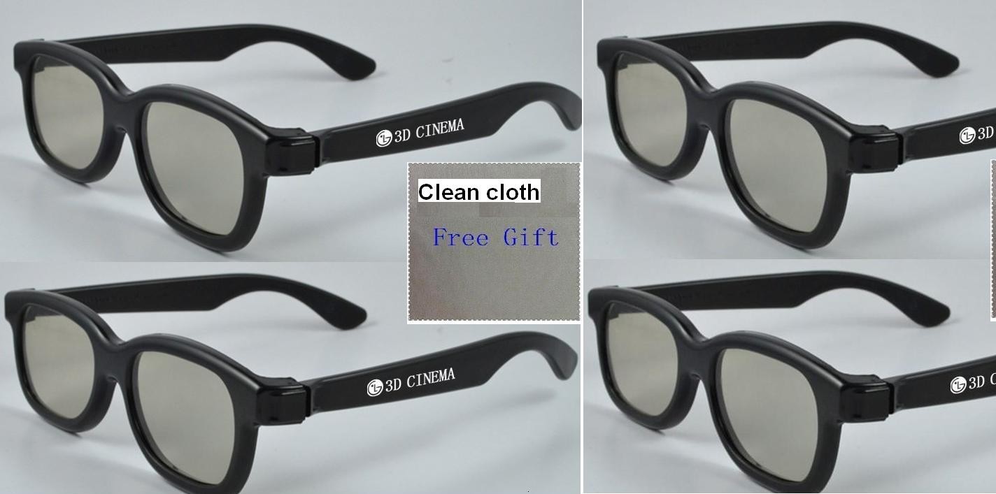 New Four Paris Cinema 3D Glass for LG Cinema 3D TV with one free clean cloth