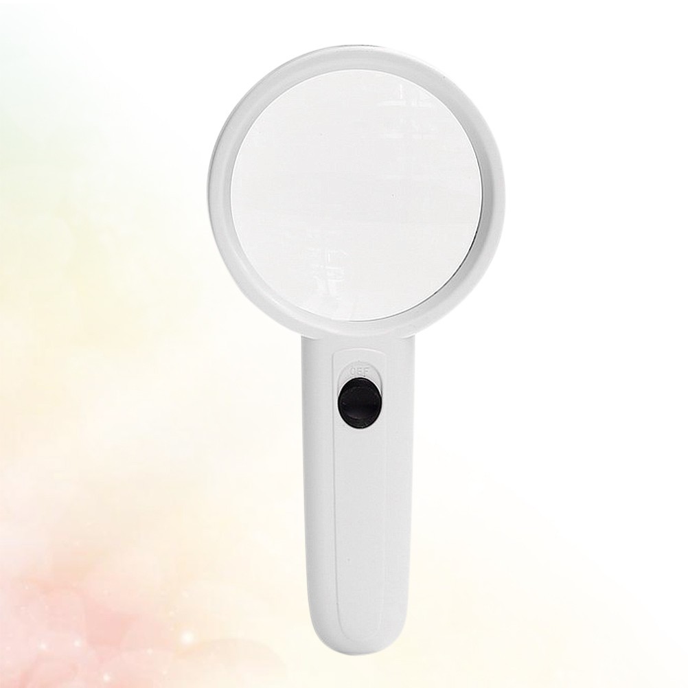 3X Led Glass With Plastic Handle Lightweight Handheld Magnifier