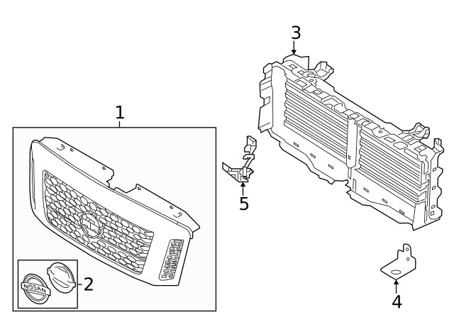 Genuine Nissan Shutter Bracket 21426-EZ00A