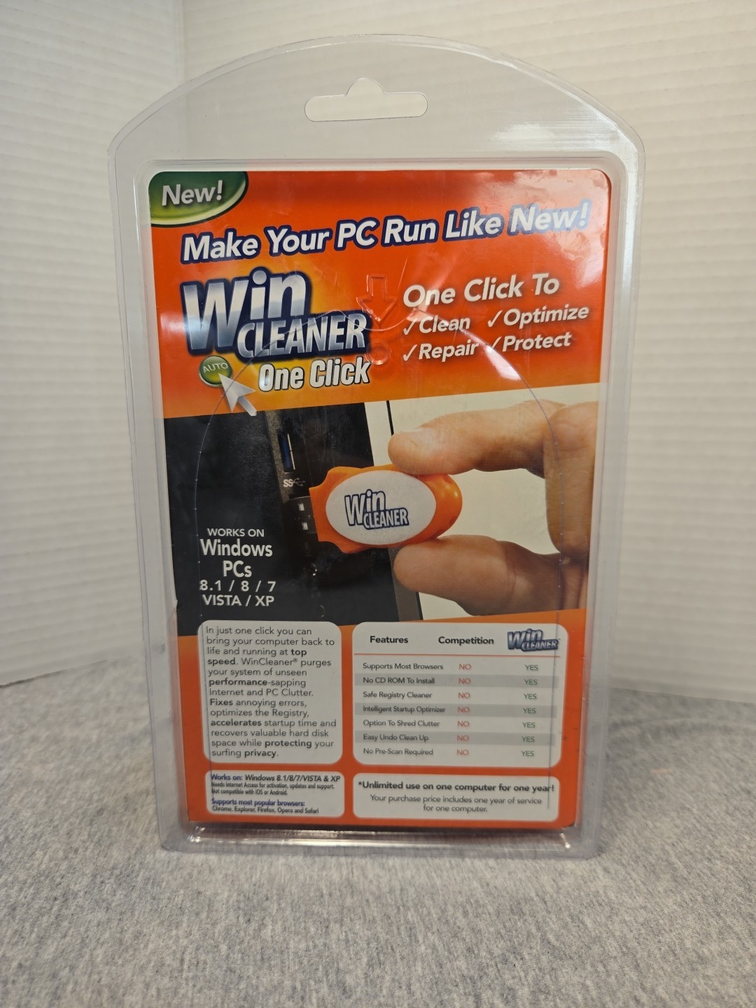 Win Cleaner, USB-One Click, Fast & Easy Computer Clean,Optimize, Repair (K136)