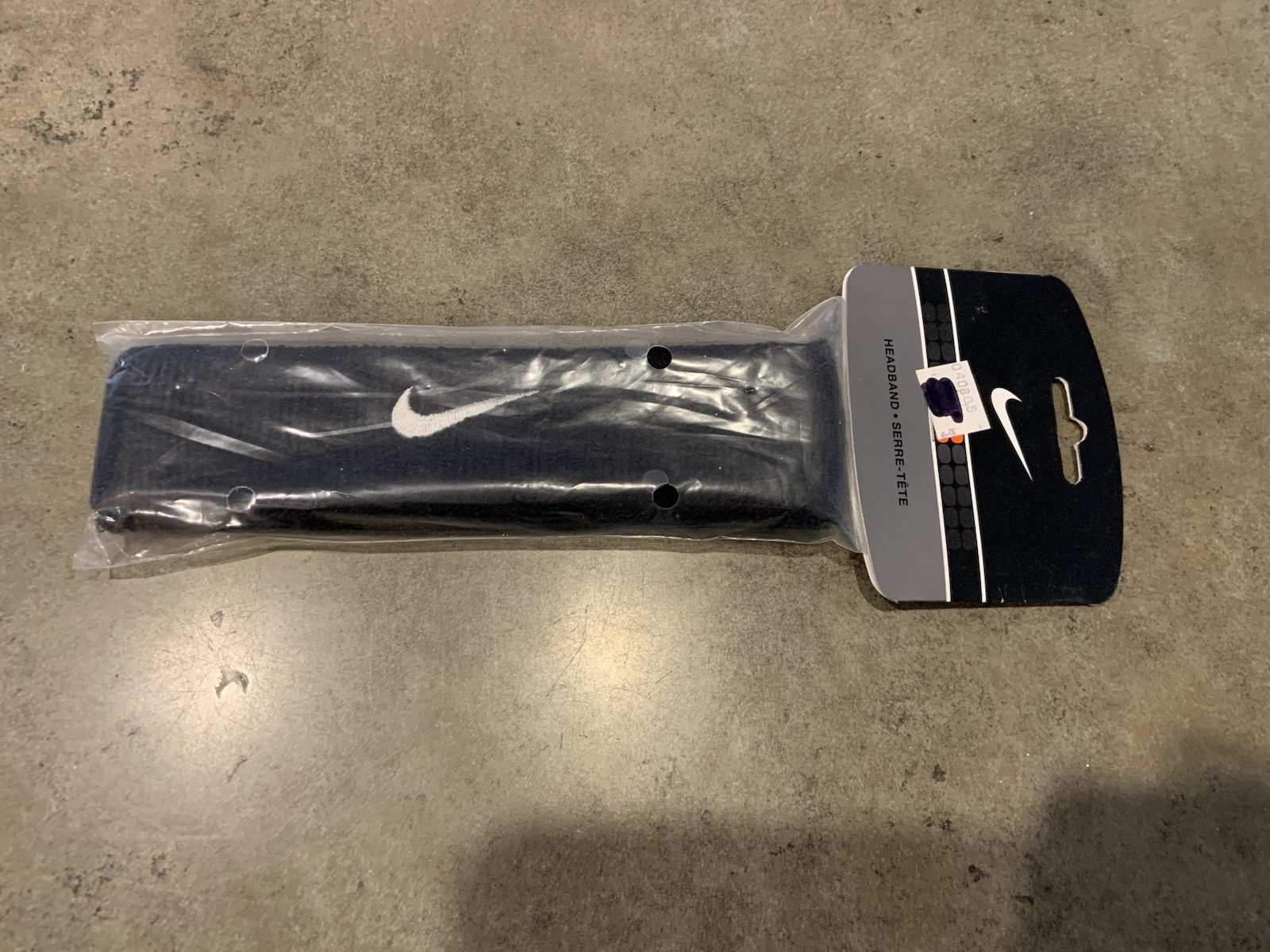 Vtg Nike 2004 Swoosh Black Headband Adult Unisex NEW NOS