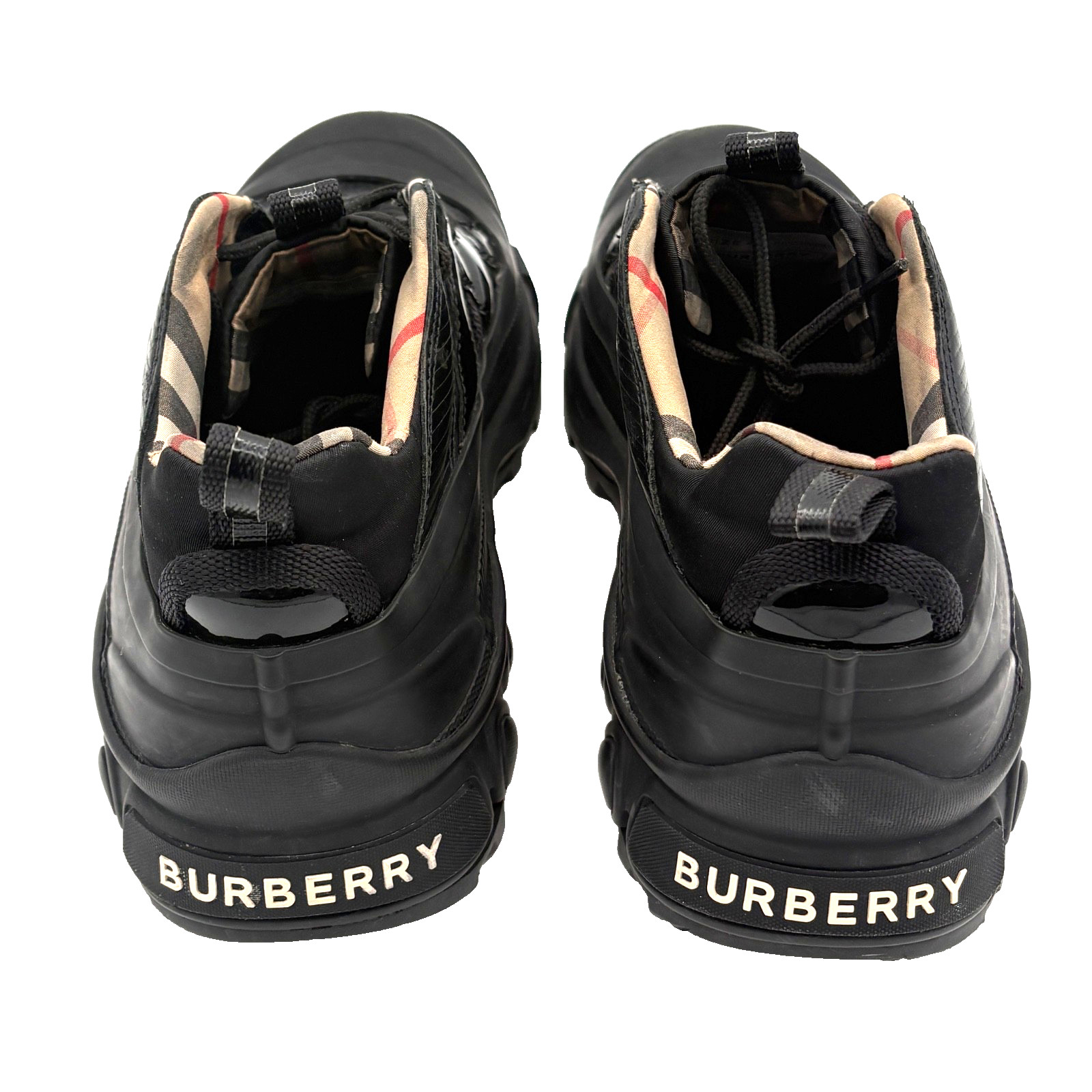 Burberry London England Mens Sneakers Black US 8.5 EU 42 Made In Italy