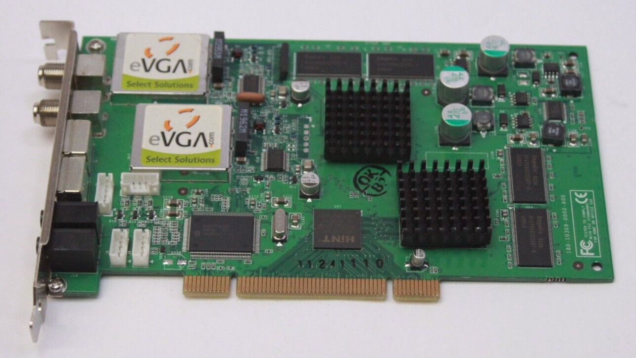 eVGA 032-P1-NVTV-TX NVTV Dual TV Tuner 32M SDR PCI TV Tuner Card Untested