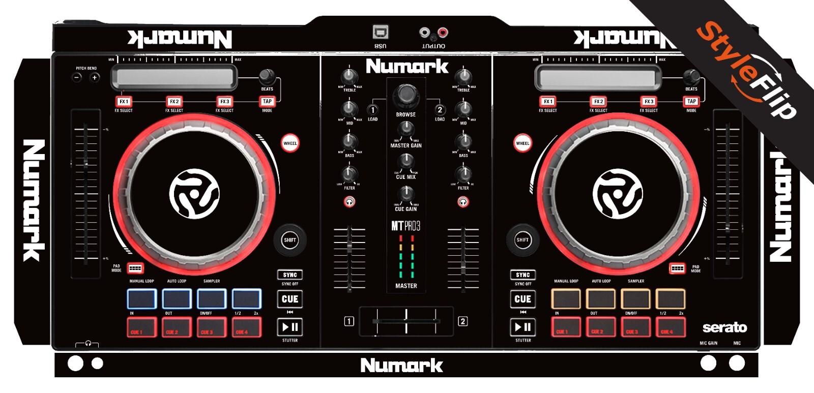 Numark Mixtrack Pro 3 Skin | Black | Protective Decal | StyleFlip Skins