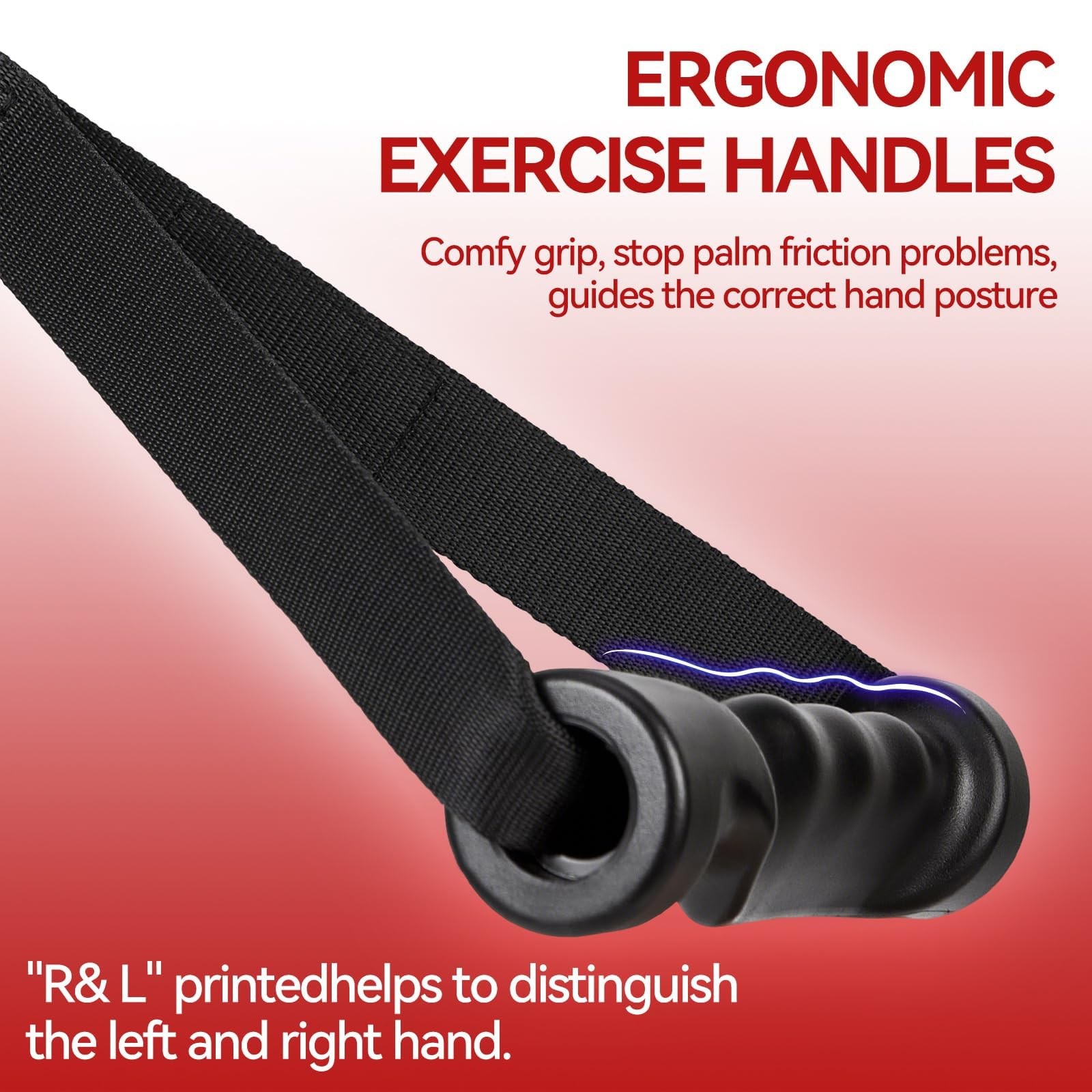 Exercise Handles - Ergonomic Gym Attachments for Cable Machine, Resistance Band