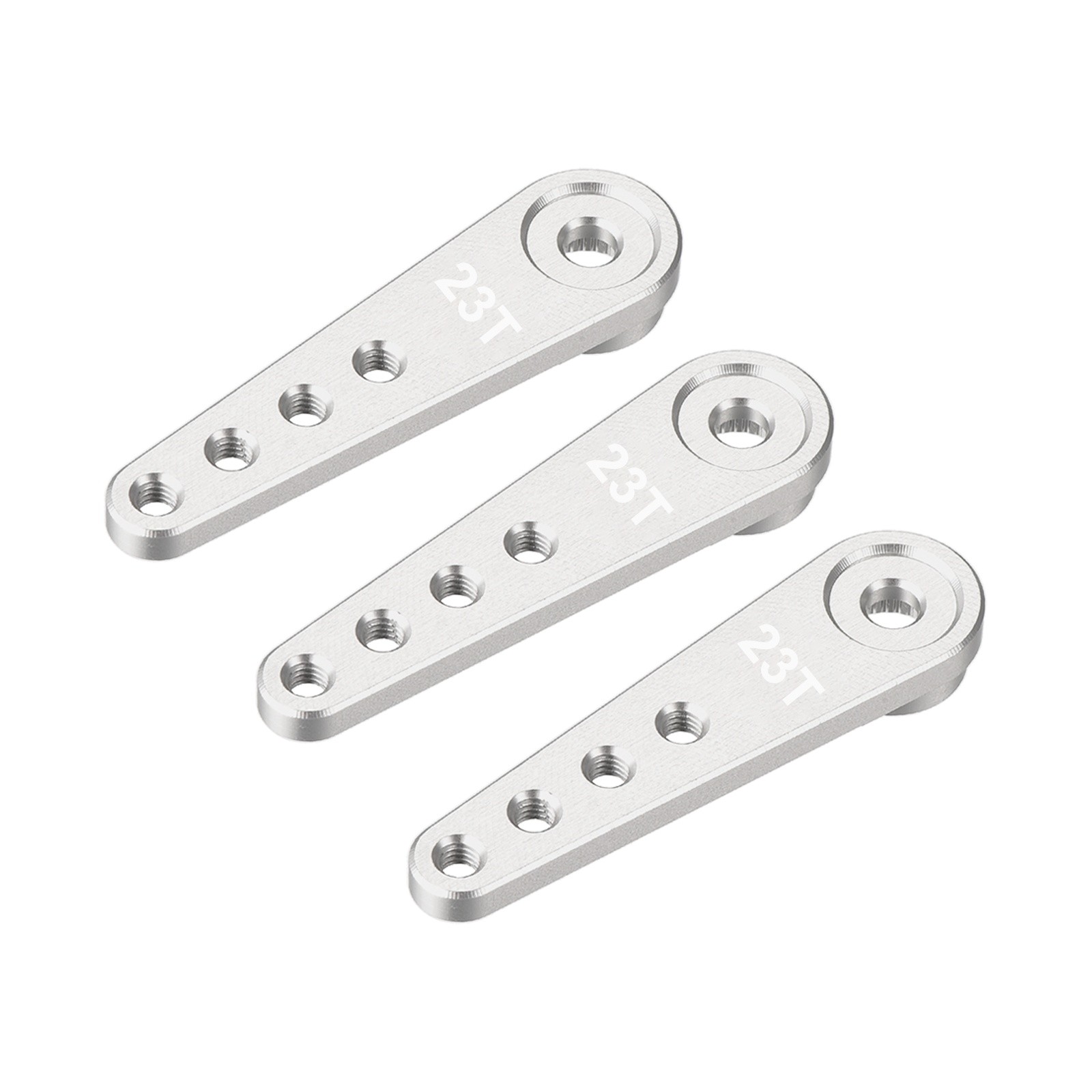 3 Pcs Aluminum Servo Horn Long 23FT Steering Arm 37mm Length Silver