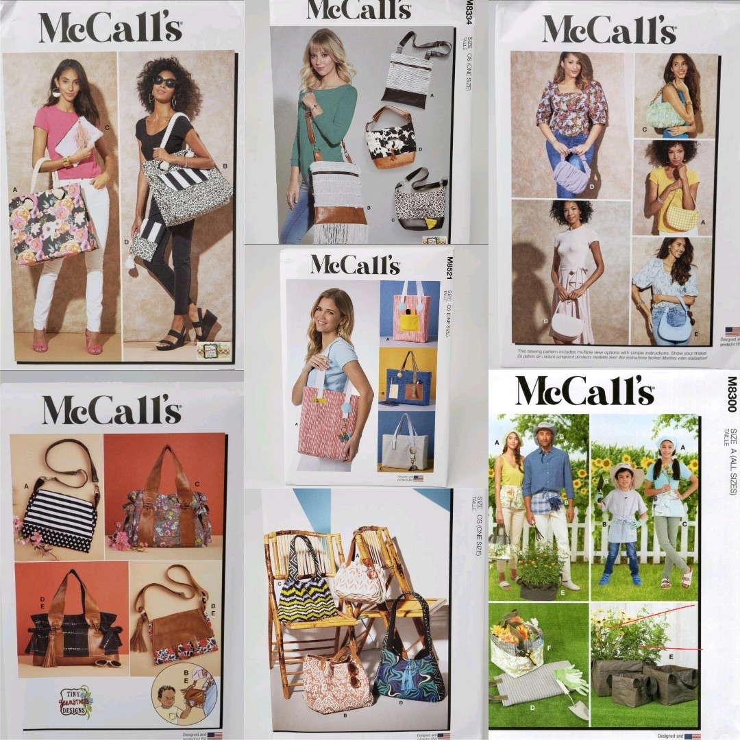 UNCUT! U-PICK! Sewing Patterns Bag Purse Tote Travel Case Makeup Bags Simplicity