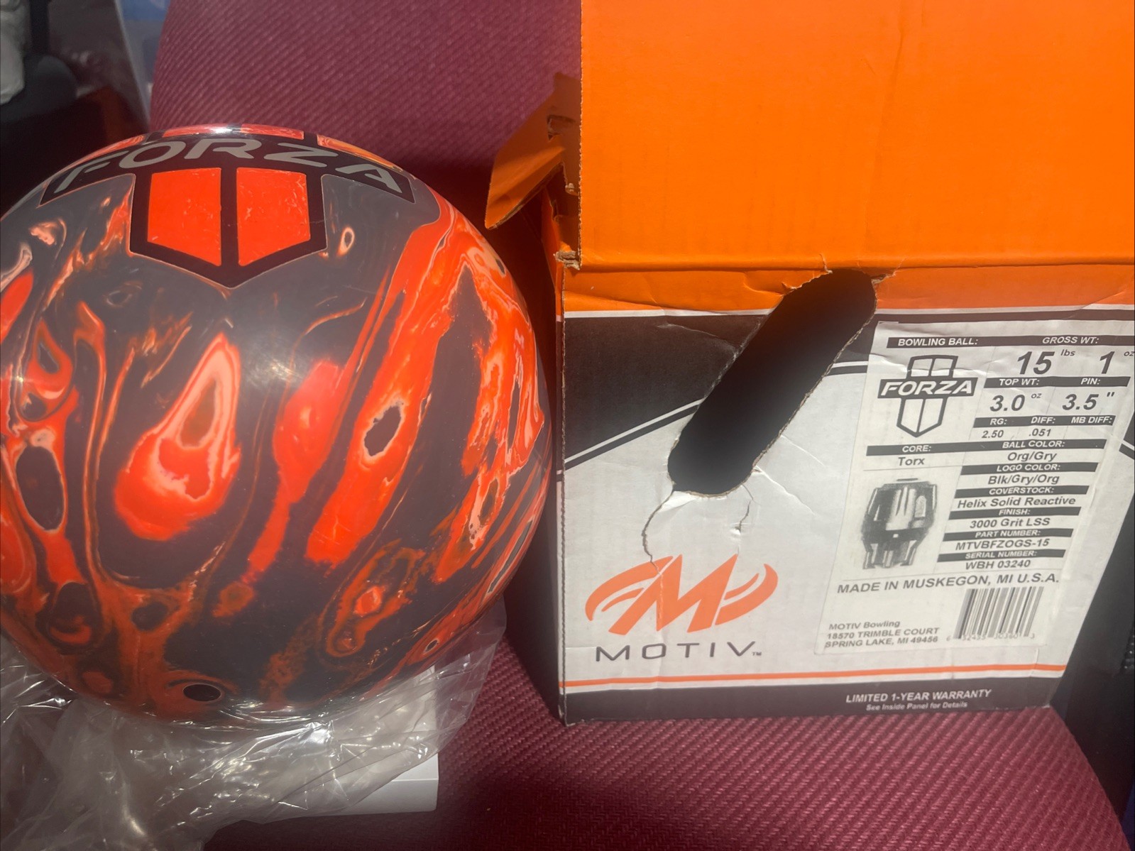 Motiv Forza 15 Lb Bowling Ball
