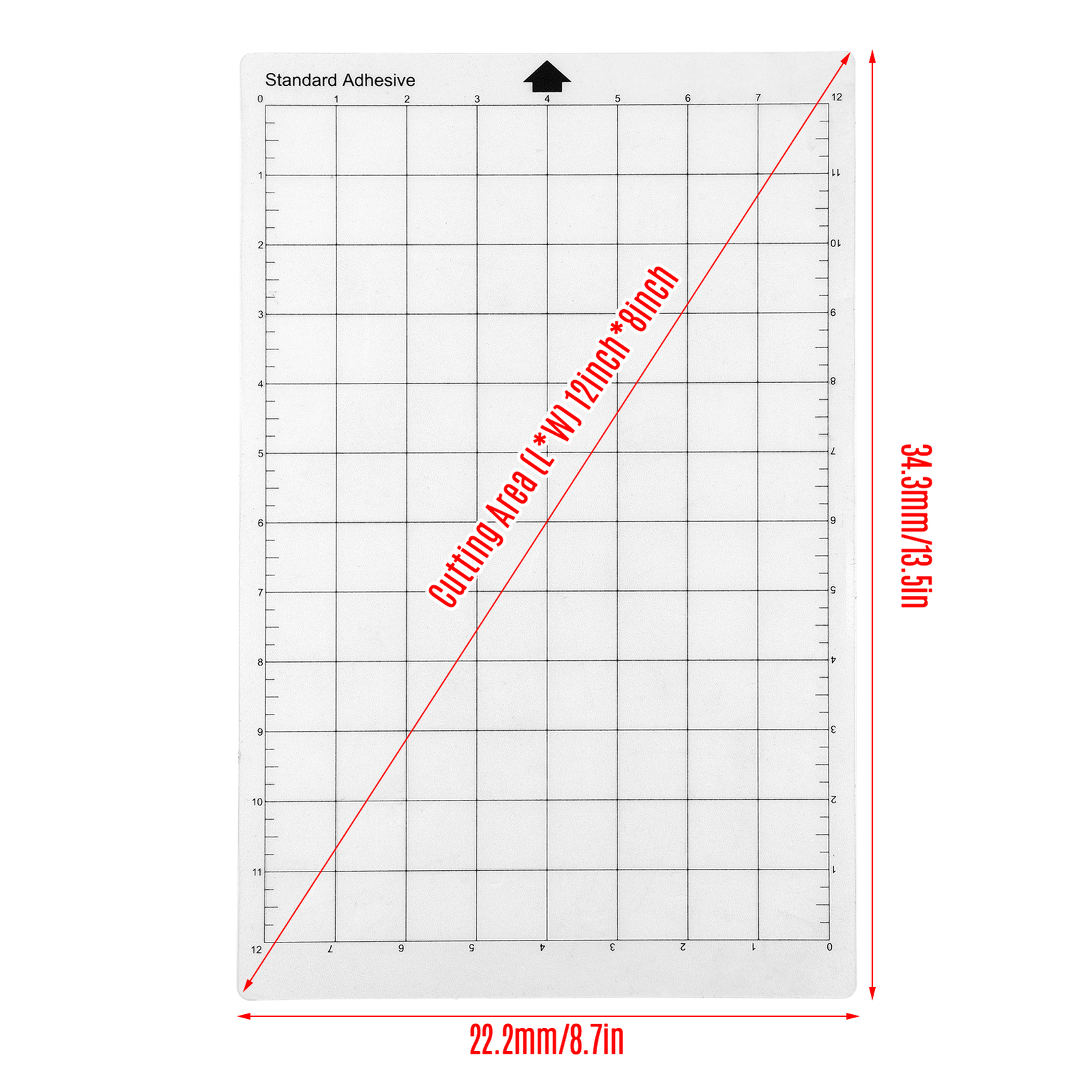 Replacement Cutting Mat Transparent Adhesive Cricut Mat Mat with Measuring S7B3