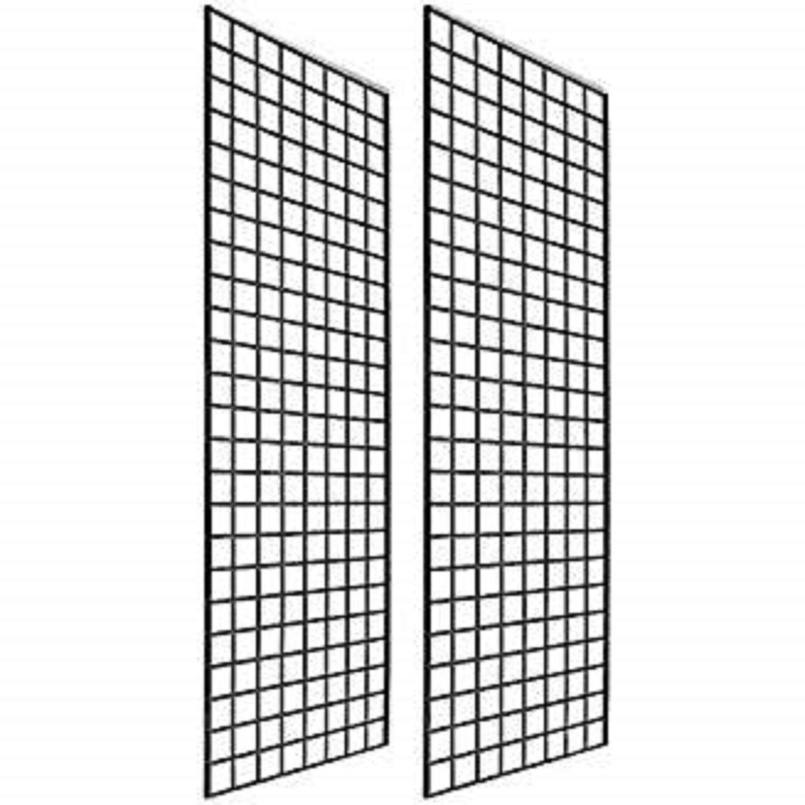 Only Hangers Commercial Grid Panels, 2' x 6' Black (Pack of 2)