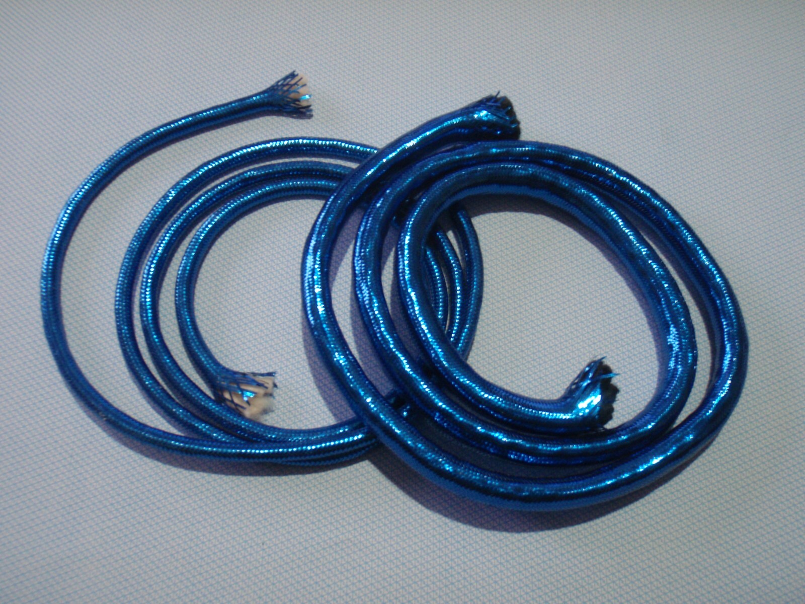 Braided Mylar Piping - Blue - Fly Tying - 4mm & 7mm diameter