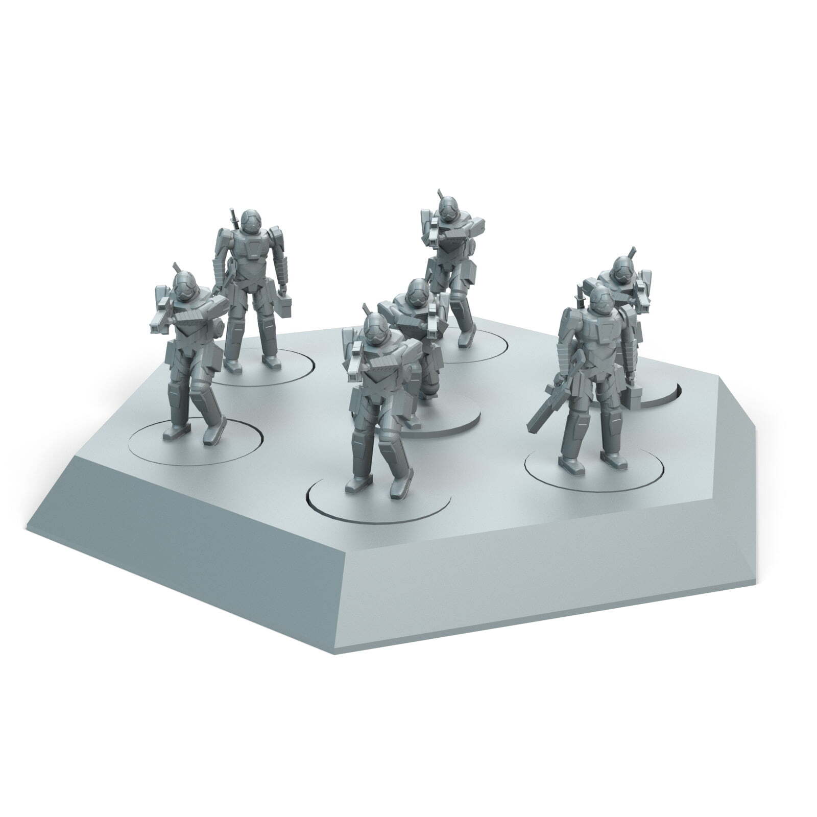 Jumping Dragon Infantry Miniature Compatible with Battletech MWO