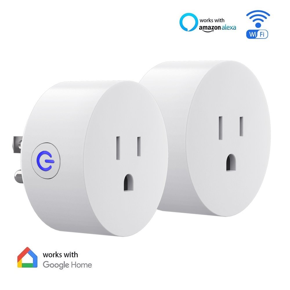 2PCS Smart Plug Compatible w/Alexa & Google Home Smart Life Voice Control Socket