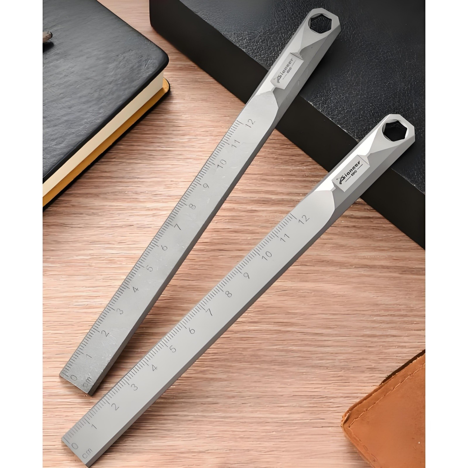 Titanium Alloy Ruler EDC Tool 18cm Measuring Stick with Wrench Function Portable