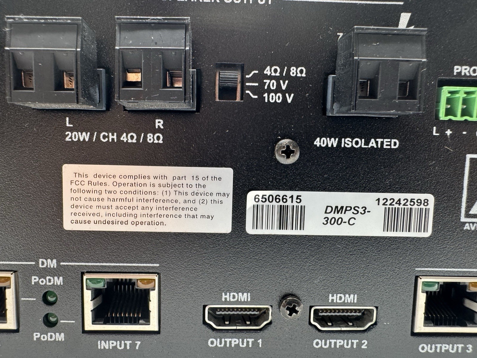 Crestron DMPS3-300-C 3-Series 4K DigitalMedia Presentation System.