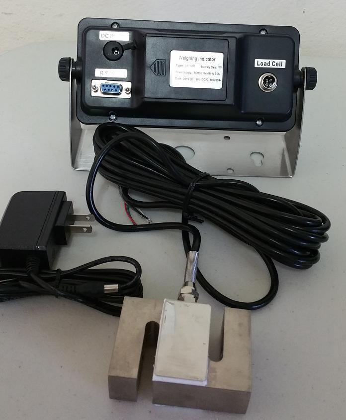 Compression Scale 3000X0.1 lb S Type load cell / Indicator, New