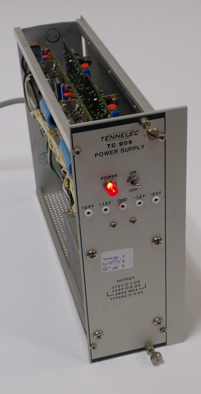 TENNELEC TC 909 POWER SUPPLY REV 35 In 117Vac Out ±12Vdc-1A / ±24Vdc-0.5A TESTED