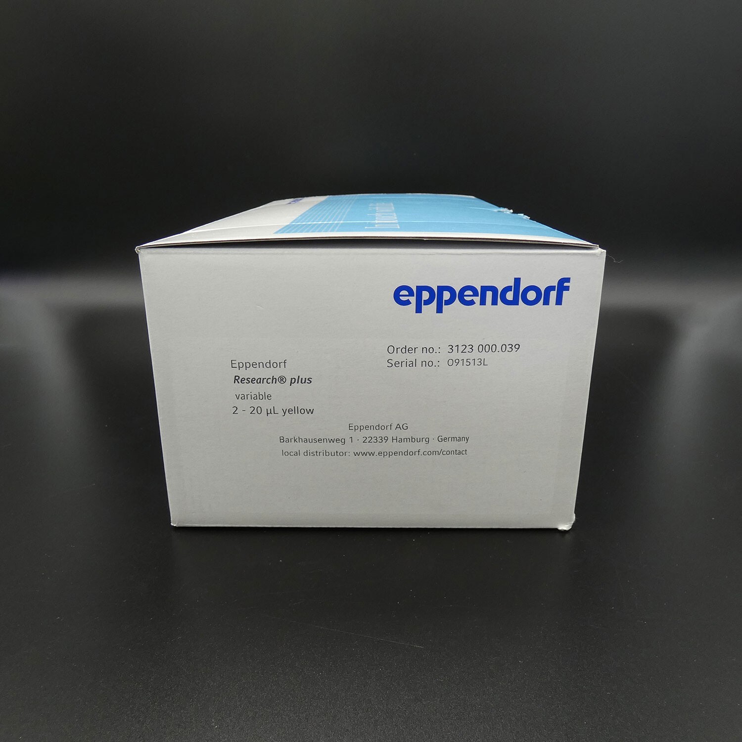 Eppendorf Research Plus Pipette, Variable, 2-20ul, Single Channel, Yellow, New