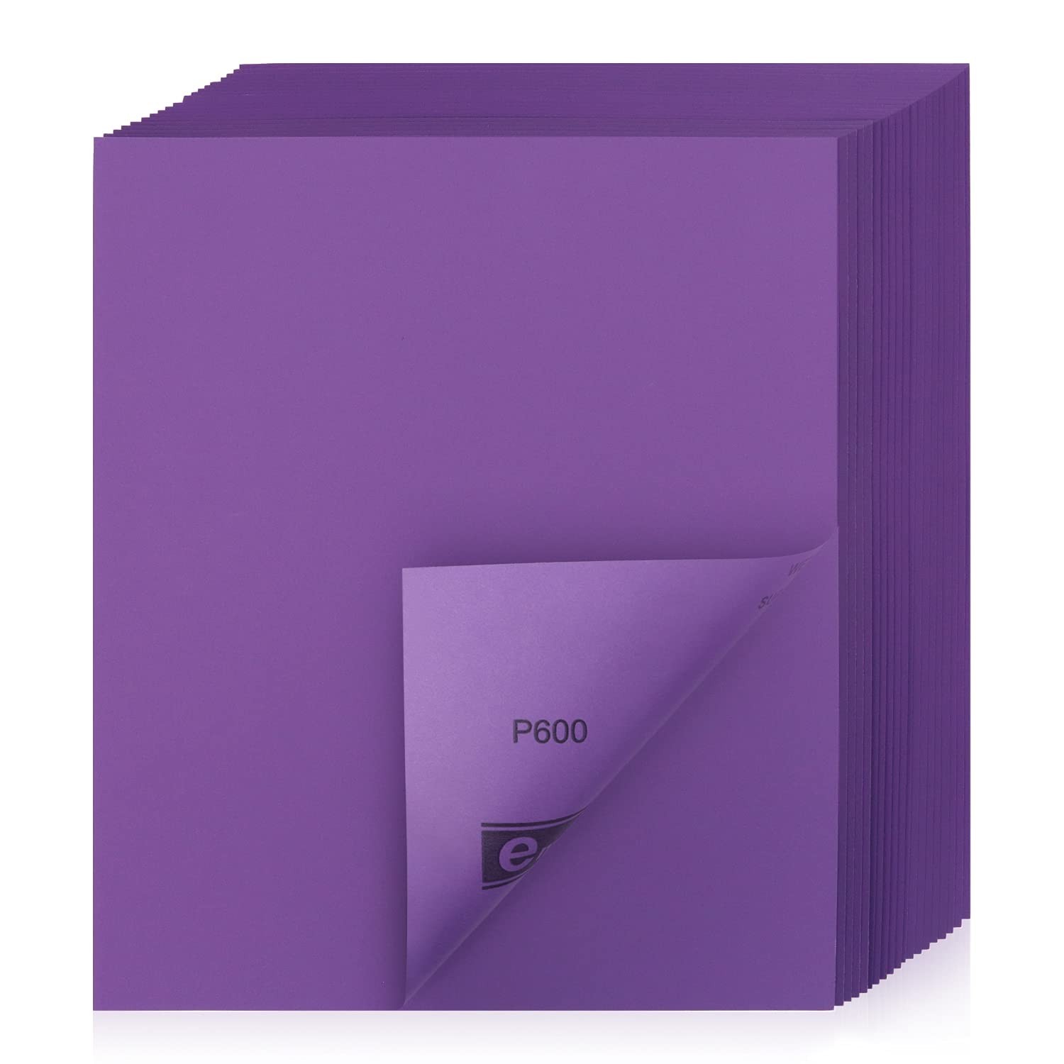 POLIWELL 600 Grit Sanding Sheets 20 PCS 9 x 11 Inch Purple Alumina | Abrasive...