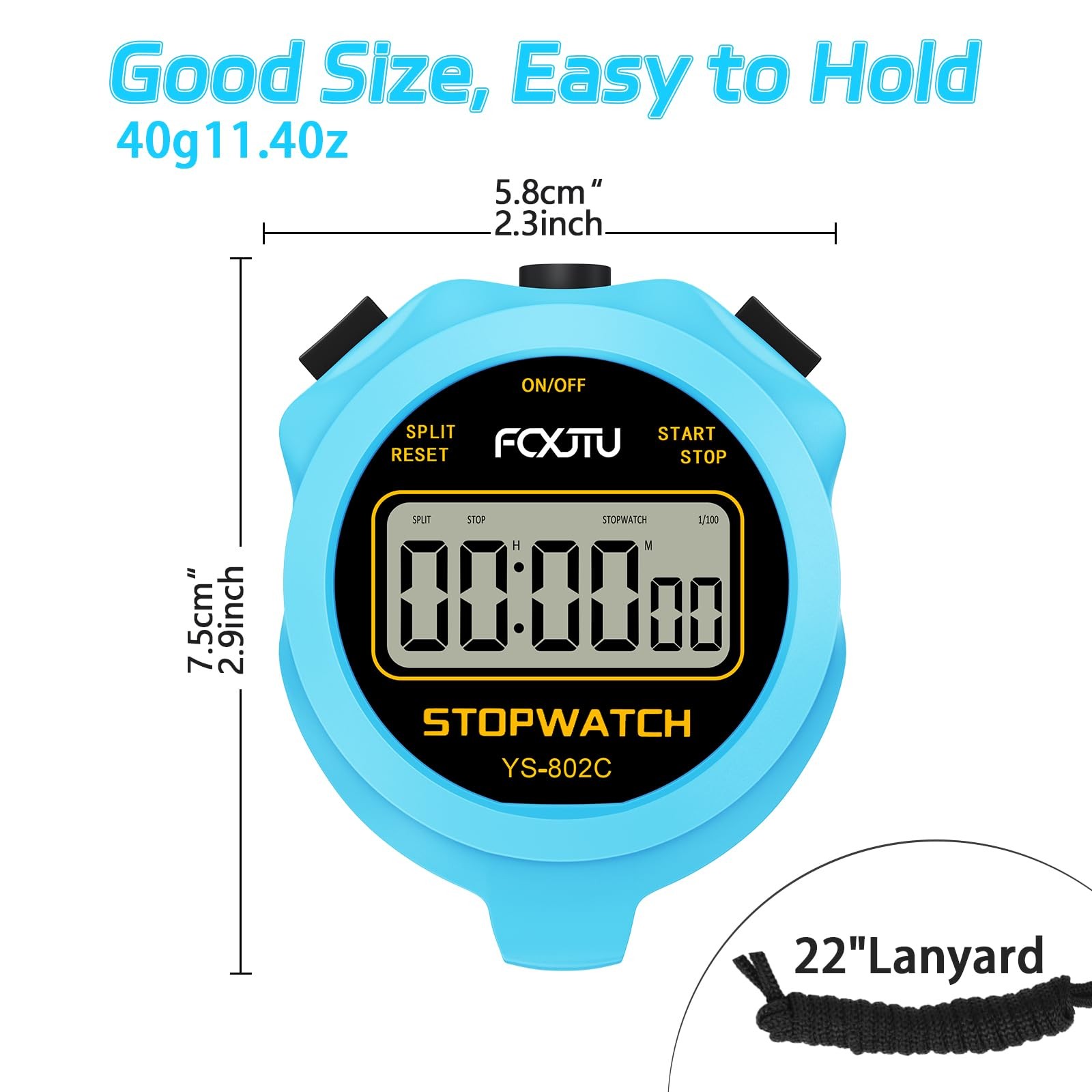 Digital Simple Stopwatch Timer, No Bells, No Alarm, Simple Basic Operation, S...