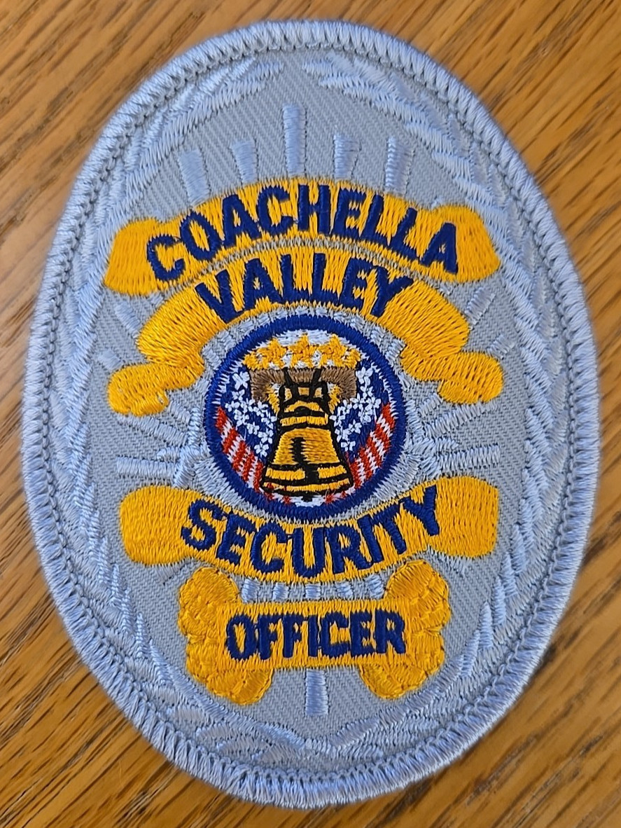 COACHELLA VALLEY Riverside County CALIFORNIA small SECURITY police PATCH