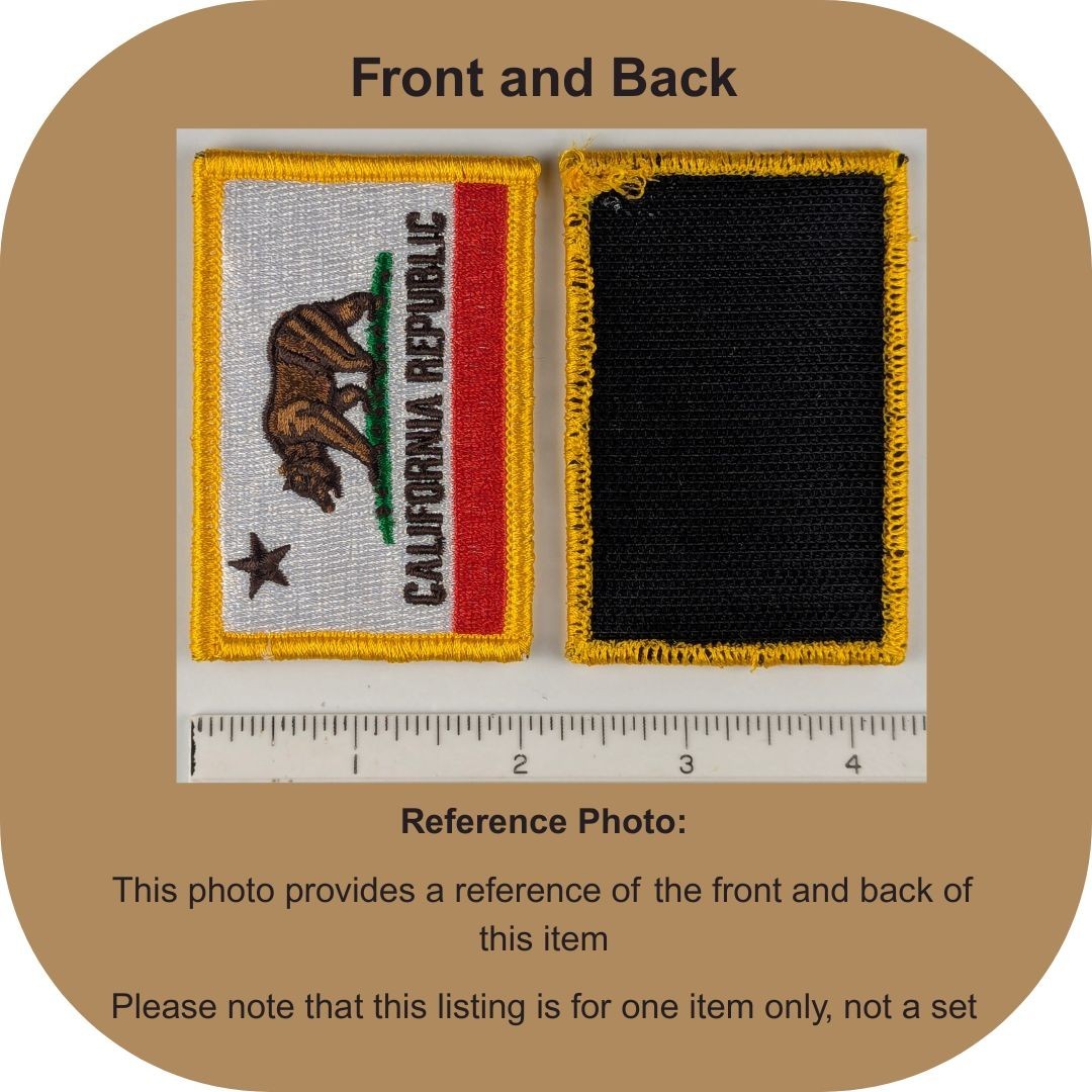 California State Flag Patch - Full Color - Hook Fastener Patch