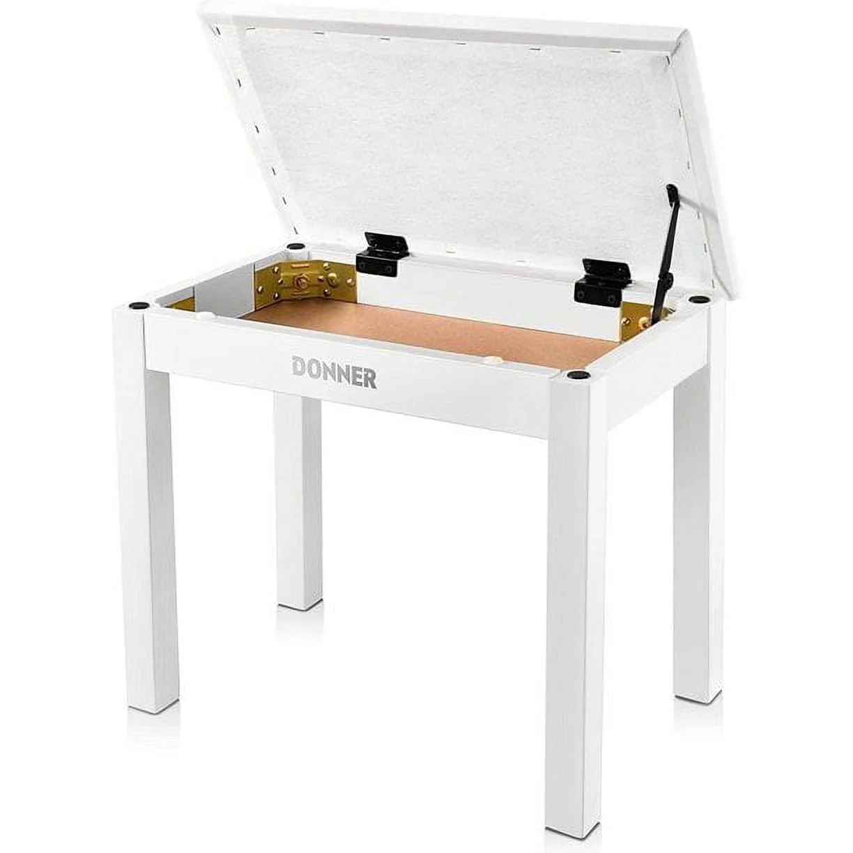 Donner Piano Bench with Storage Solid Wood Keyboard Bench Piano Bookcase Stool