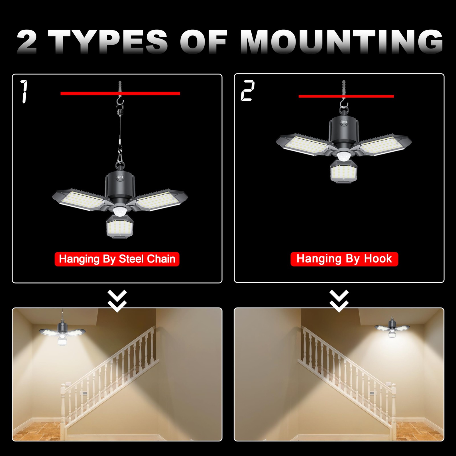 Led Garage Light Plug In Motion Sensor 80w Motion Sensor Light Indoor Garage Lig