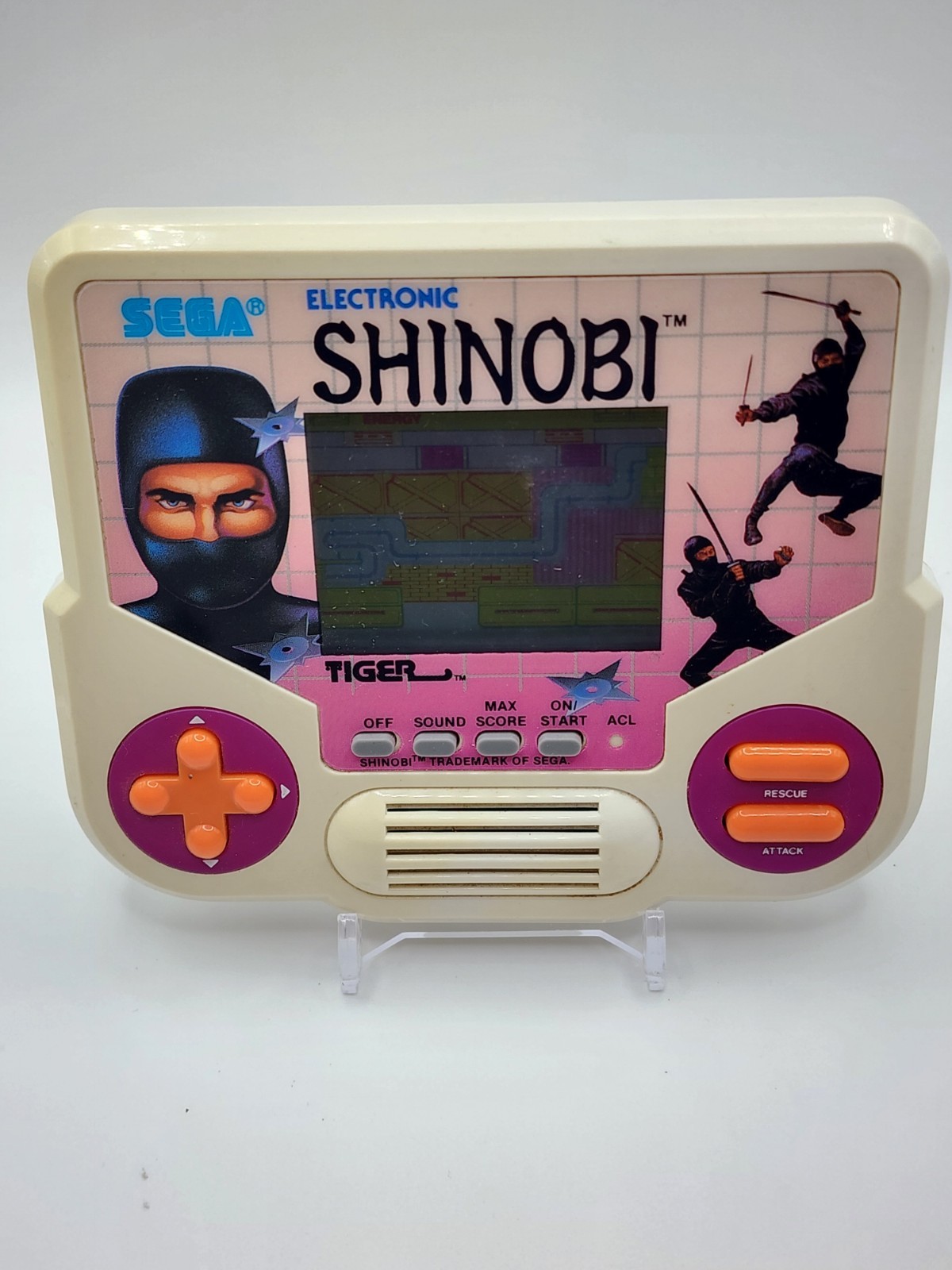 1988 Sega Tiger Electronic SHINOBI Handheld Video Game - TESTED -  WORKING!