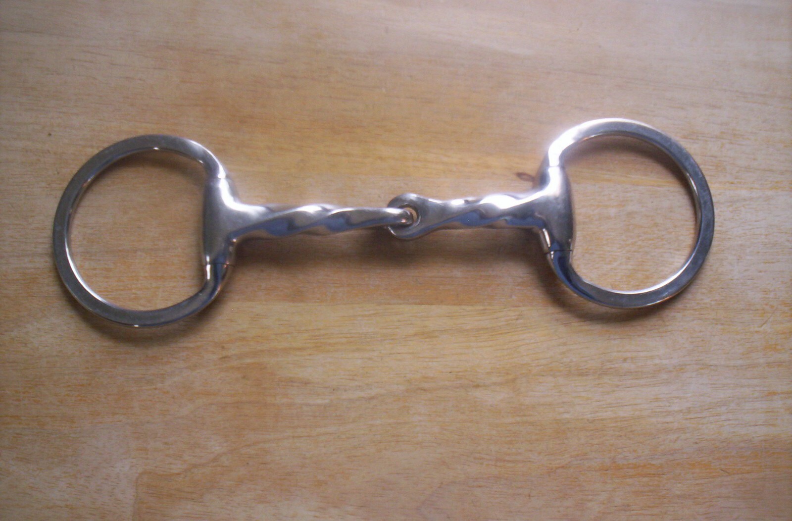 Used Stainless Eggbutt Slow Twist Mouth  Snaffle Bit  5"  Mouth