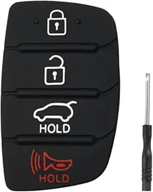 4 Button Key Fob Rubber Pad Replacement for Sonata Santa Fe Sport 2019 2018 2017