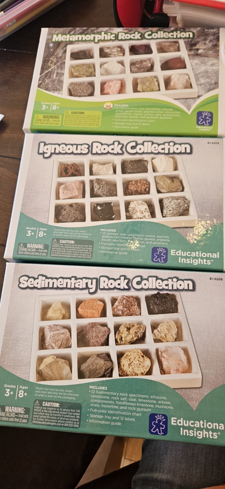 Educational Insights Sedimentary, Metamorphic, and Igneous Science collection